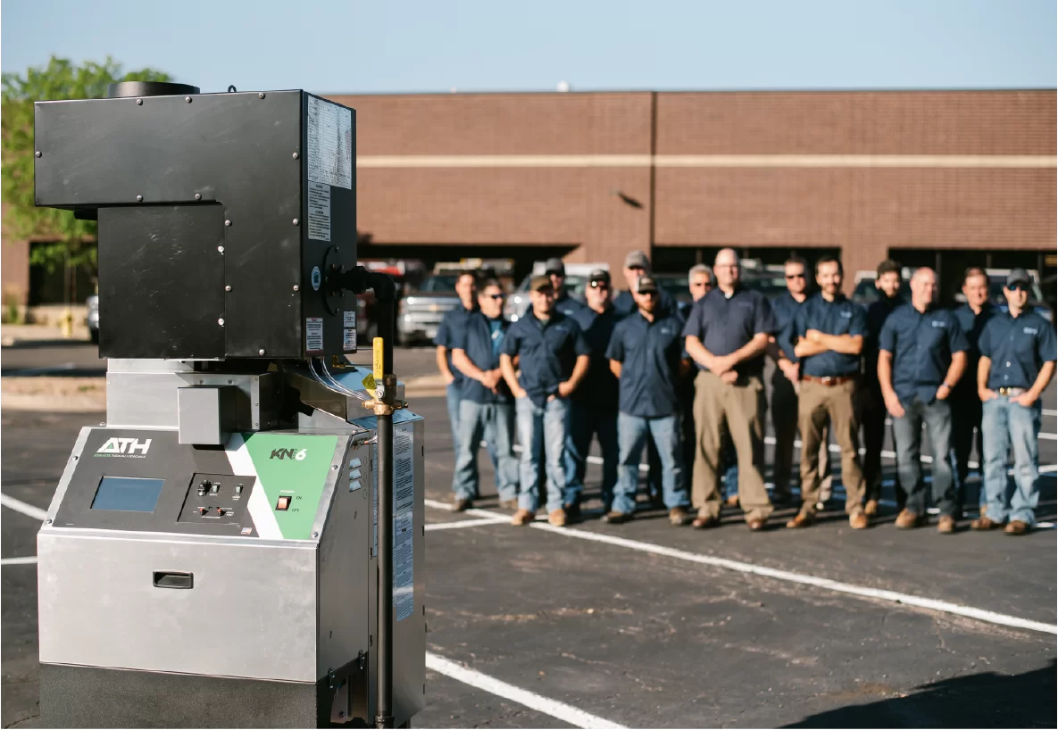 SVL Service team with boilers